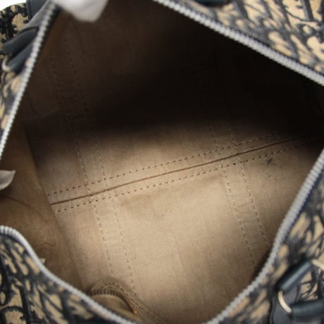 Christian Dior Boston Bag Oblique Canvas Navy #75551