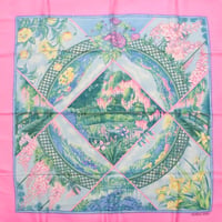 HERMES Carre 90 Silk 100% Scarf Stole "GIVERNY" #76513