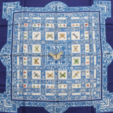 HERMES Carre 90 Silk 100% Scarf Stole "joyaux de LETE" #76558