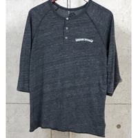 Chrome Hearts Vintage Henley Neck Back Flare Knee 3/4 Sleeve T-Shirt #31767