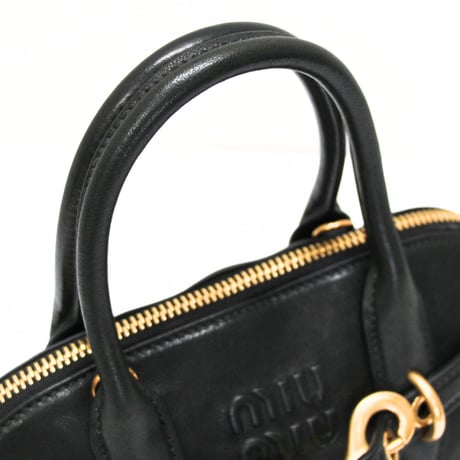 Miu Miu Aventure Satchel Bag Nappa Leather Black #75794