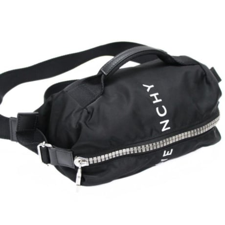 GIVENCHY Crossbody Bag Nylon Leather Black ＃76184