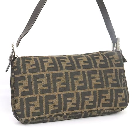 FENDI Mamma Baguette Bag Zucca Canvas ＃19854