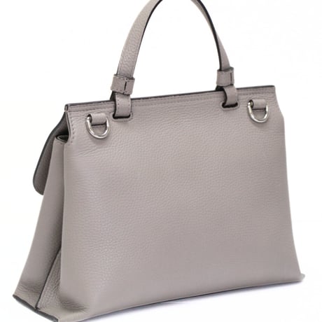 GUCCI Bamboo Daily Top Handle Bag Leather Gray #75779