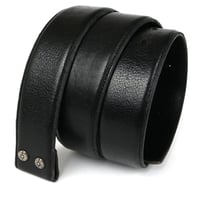 Chrome Hearts 1.5 Inch Belt Strap Leather Black  #31432