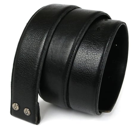 Chrome Hearts 1.5 Inch Belt Strap Leather Black  #31432