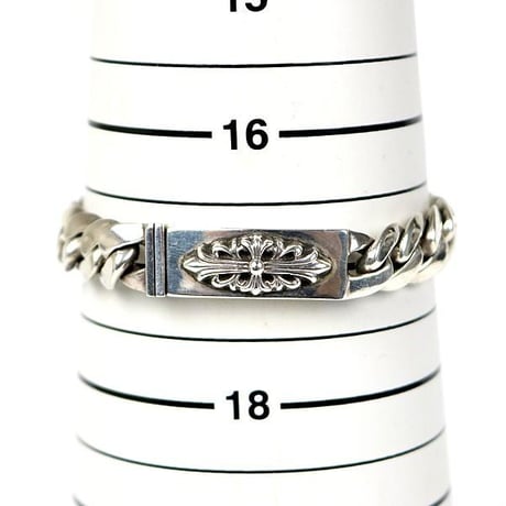 CHROME HEARTS Baby Classic Floral Cross ID Bracelet 20 Links #103713