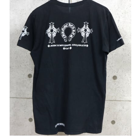 Chrome Hearts Small CH Cross Horseshoe Graphic T-Shirt Black #31694