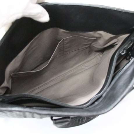 BOTTEGA VENETA Briefcase Intrecciato Leather Black #75640