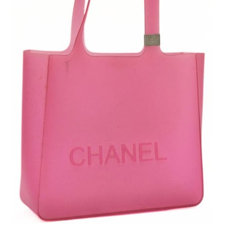 CHANEL Jelly Tote Bag Rubber Pink #76365