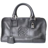 LOEWE Old Model Amazona 28 Handbag Leather Black #76377
