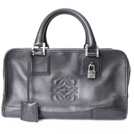 LOEWE Old Model Amazona 28 Handbag Leather Black #76377