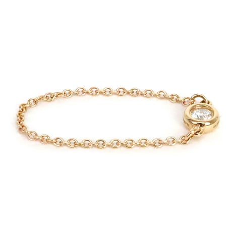 TIFFANY＆CO. Elsa Peretti Diamonds by the Yard Ring 18K Pink Gold #19938