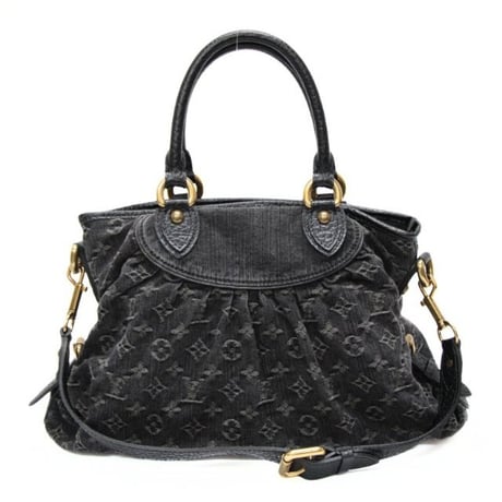 Louis Vuitton Neo Cabby MM Shoulder Bag Monogram Denim Black M95351 #76631
