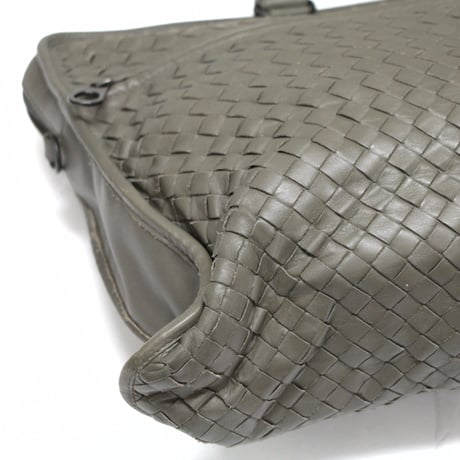 BOTTEGA VENETA Briefcase Intrecciato Leather Greige #75944