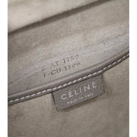 CELINE Nano Luggage Tote Bag Leather Greige #20272