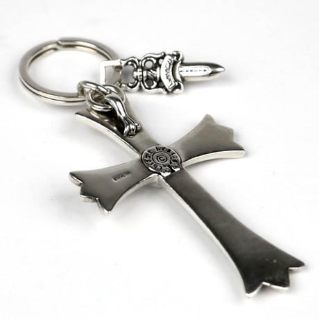 Chrome Hearts Large Cross Split Dagger Keyring #31431