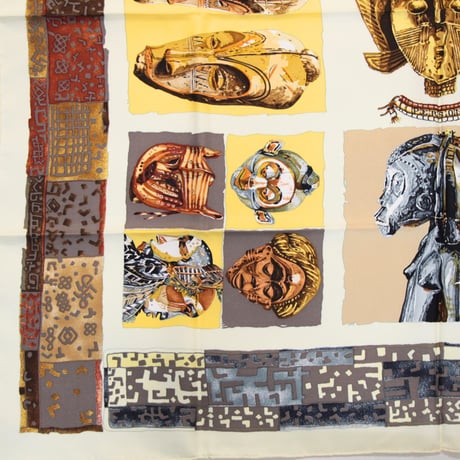 HERMES Carre 90 Silk 100% Scarf Stole "PERSONA" #76498