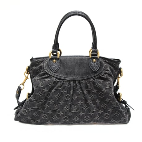 Louis Vuitton Neo Cabby MM Shoulder Bag Monogram Denim Black M95351 #76631