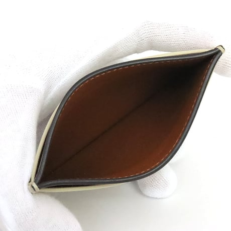 CELINE Triomphe Card Holder Canvas Beige #19747