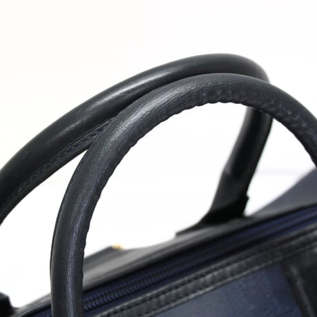 Christian Dior Boston Bag Trotter Canvas Navy #76051