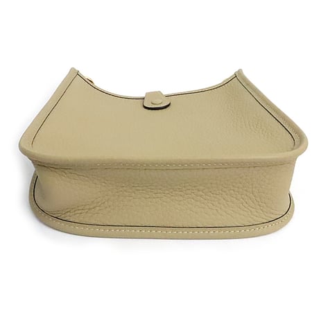 HERMES Evelyne TPM Shoulder Bag Taurillon Clemence Leather Craie #19553