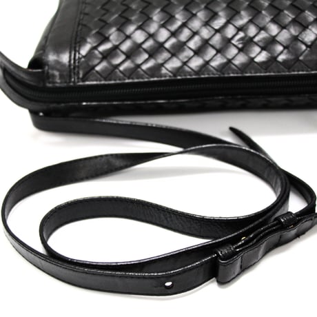 BOTTEGA VENETA Shoulder Bag Intrecciato Leather Black #75893