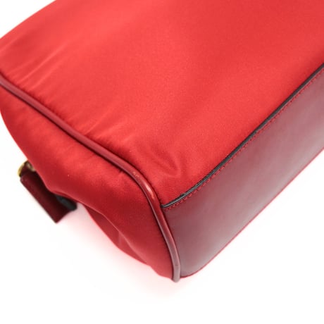 PRADA Mini Handbag Nylon Red BR0189 #76584