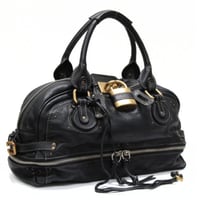 Chloe Large Paddington Handbag Leather Black #75825