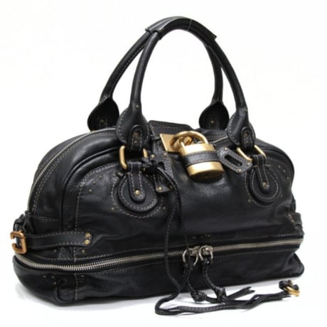 Chloe Large Paddington Handbag Leather Black #75825