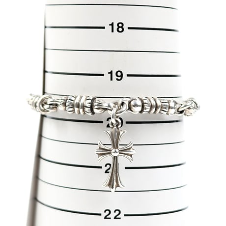 Chrome Hearts Barrel Link Tiny CH Cross 7 Links Bracelet #31782