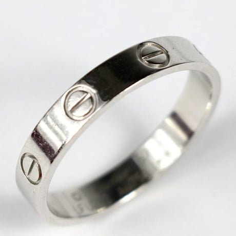 Cartier Mini Love Ring 18K White Gold 750 #31027