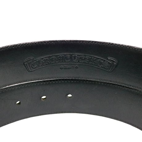 Chrome Hearts 1.5 Cemetery Cross Patch Leather Belt Strap #31804