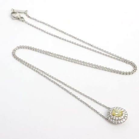 TIFFANY＆Co. Soreste Necklace Platinum Fancy Intense Yellow Diamond #19535