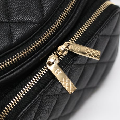 CHANEL Business Affinity Waist Bag Quilted Caviar Black #76817