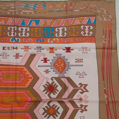 HERMES Carre 90 Silk 100% Scarf Stole "KILIM" #76494