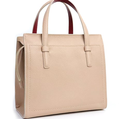 Salvatore Ferragamo Amy Handbag Leather Pink Beige #19741