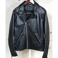 Chrome Hearts Basic Moto Leather Biker Riders Jacket Black  ＃103804