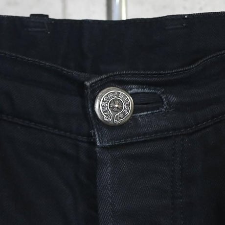 Chrome Hearts Old Horseshoe Fleur knee Denim Jeans Black #103855