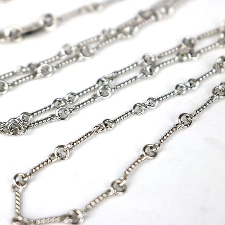 Chrome Hearts 18K White Gold Twist Chain Necklace 20 Inches #104232