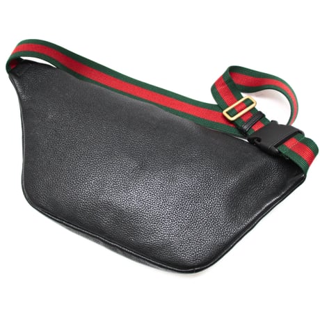 GUCCI Crossbody Bag Leather Black #75501