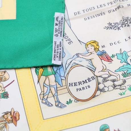HERMES Carre 90 Silk 100% Scarf Stole "COSTUME CIVILS ACTUELS" #76421