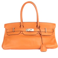 HERMES JPG Shoulder Birkin 42 Shoulder Bag Taurillon Clemence Leather Orange ＃20257