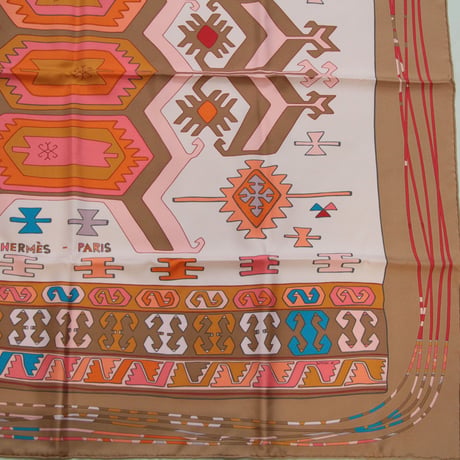 HERMES Carre 90 Silk 100% Scarf Stole "KILIM" #76494