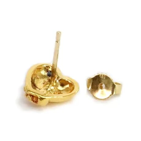 Chrome Hearts 22K Heart Stud Earring #19931