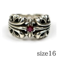 Chrome Hearts K&T 1P Ruby Ring #31620