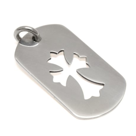 Chrome Hearts Large Cutout Cross Dog Tag #32201