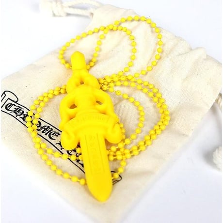 Chrome Hearts Silicone Rubber Large Dagger Necklace Yellow #104380