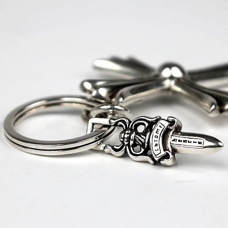 Chrome Hearts Large Cross Split Dagger Keyring #31431