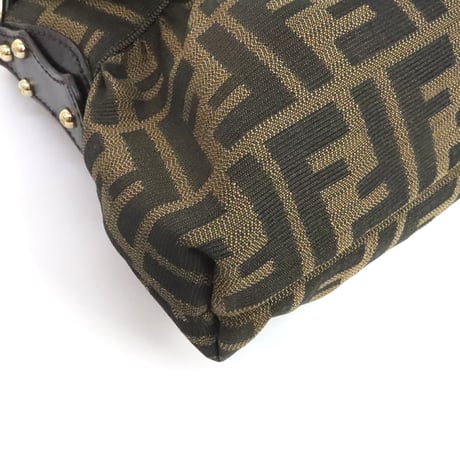 FENDI Chef Shoulder Bag Zucca Canvas ＃19853